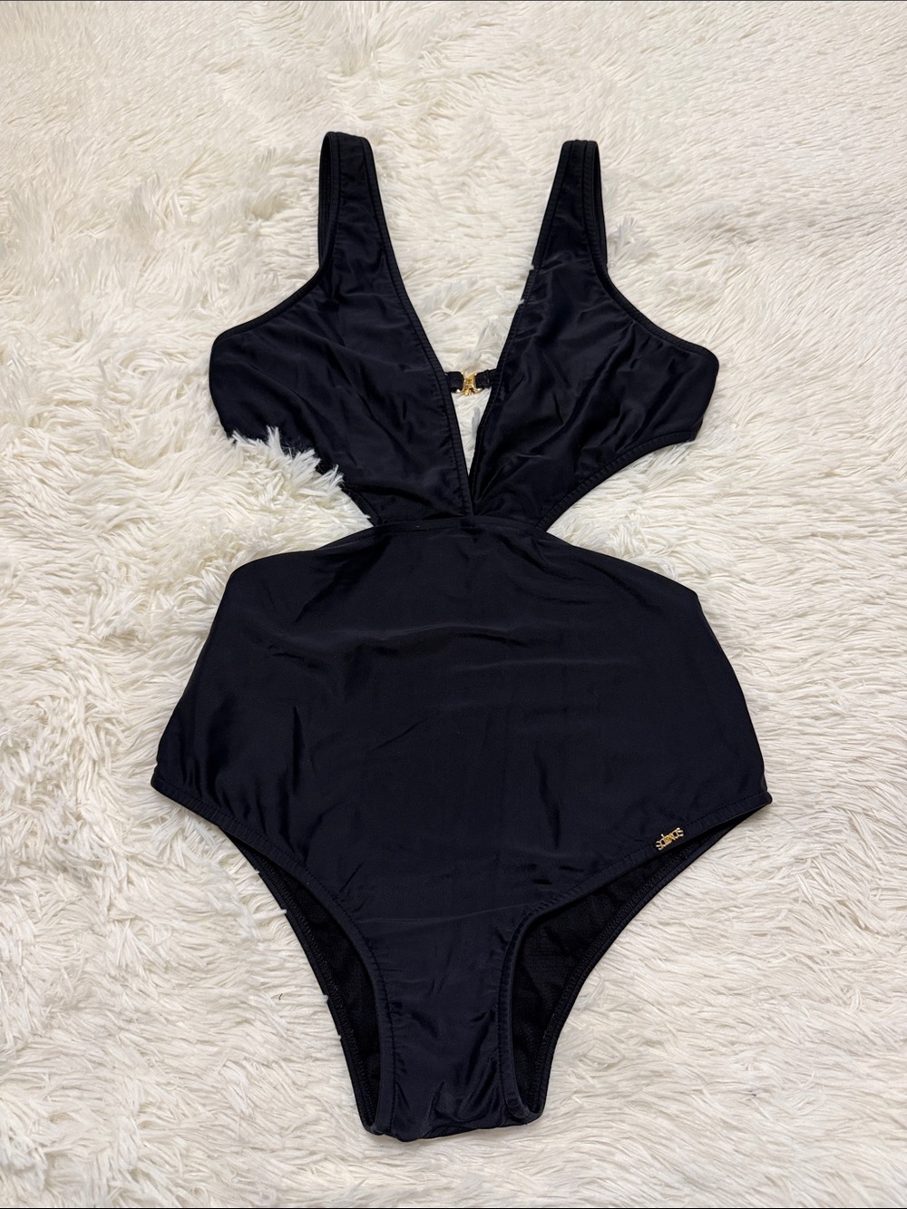 Salinas Black Cutout One-Piece Swimsuit